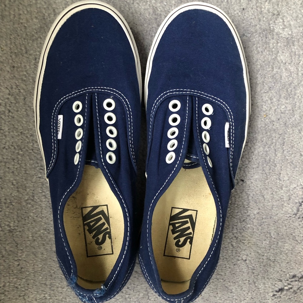 VGUC Blue Vans Sneakers w/o Shoelaces Women’s Size 8